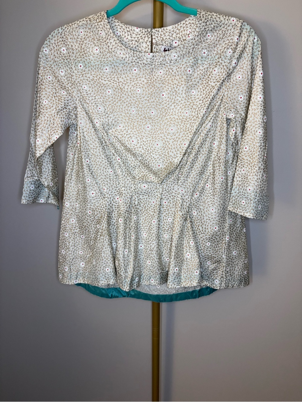 fabindia Gold Sequin Peplum Tunic